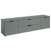 NISKA KOMODA   180/55/40 cm   žalfijazelena   - žalfijazelena/crna, Moderno, pločasti materijal/plastika (180/55/40cm) - Xora