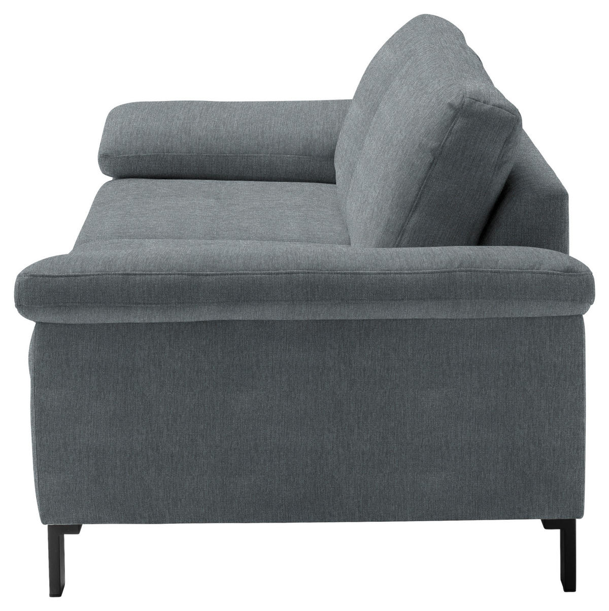 2,5-SITZER in Velours Dunkelgrau  - Dunkelgrau, Design (206/86/97cm) - Pure Home Lifestyle