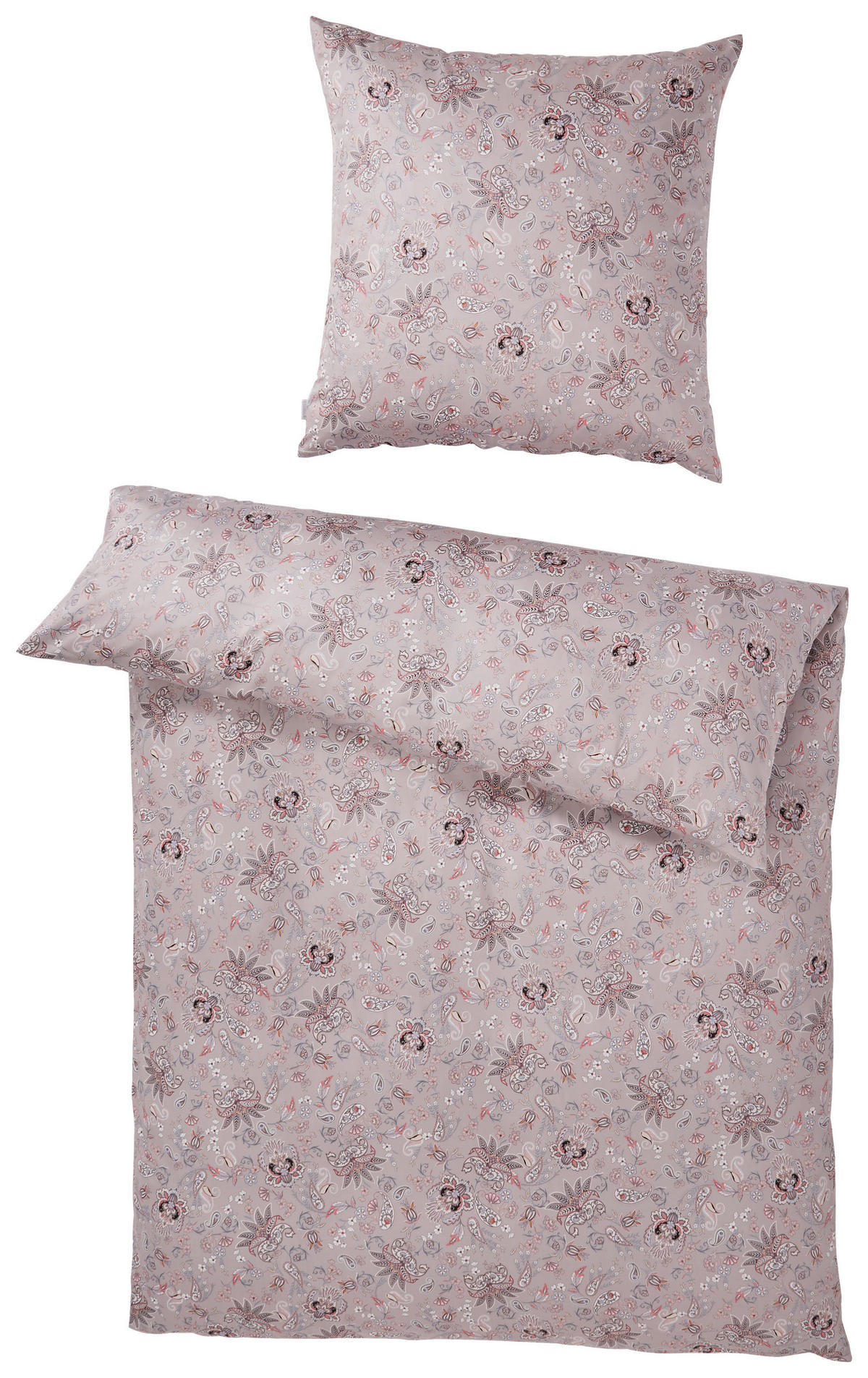 BETTWÄSCHE WERBEWARE Makosatin 155/220 cm  - Grau, KONVENTIONELL, Textil (155/220cm) - Estella