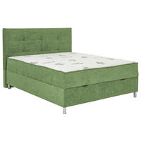 POSTELJA Z VZMETNICO 160 cm   x 200 cm  , kovina, tekstil zelena  - zelena, Konvencionalno, kovina/tekstil (160/200cm) - Ti'me