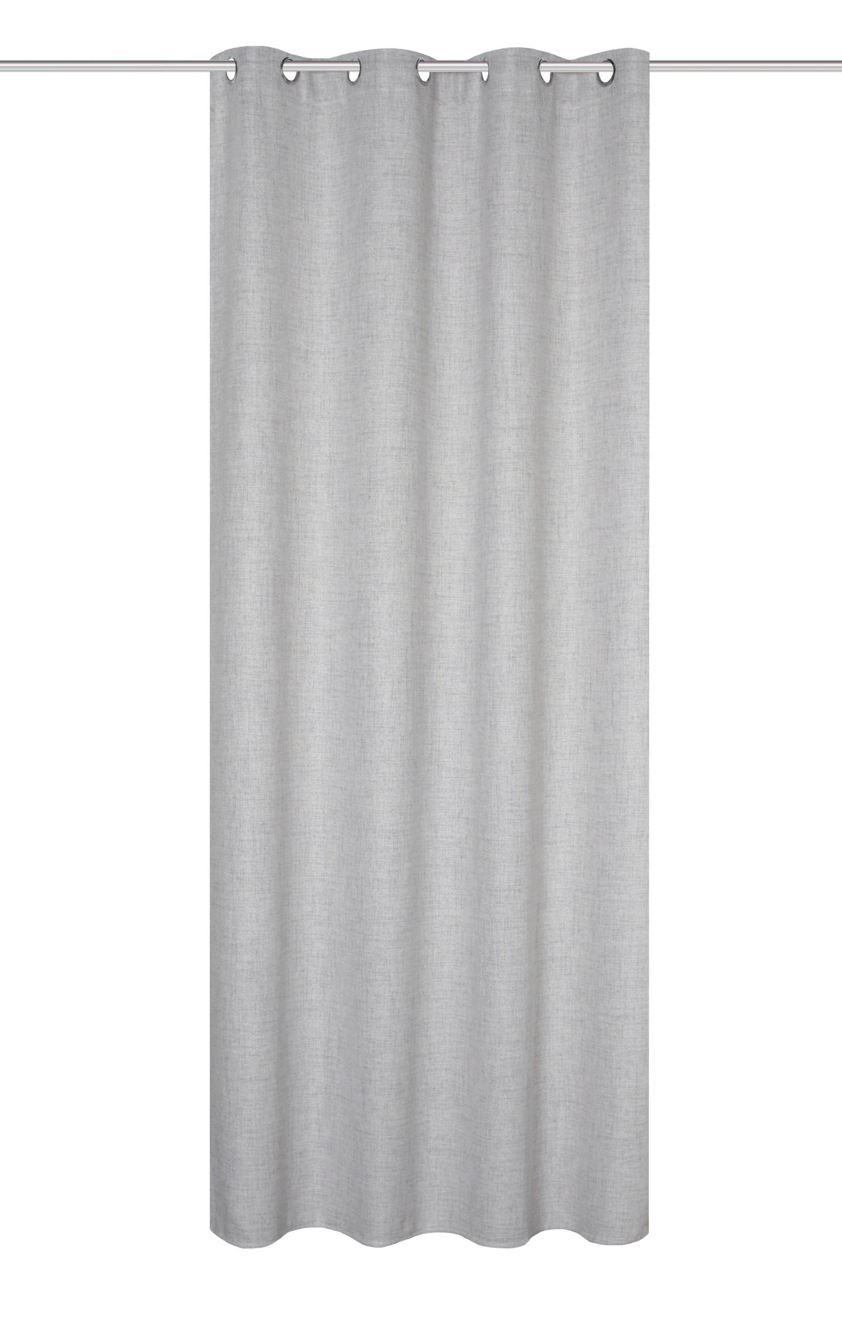 ÖSENSCHAL LINORA blickdicht 140/225 cm   - Grau, Basics, Textil (140/225cm)