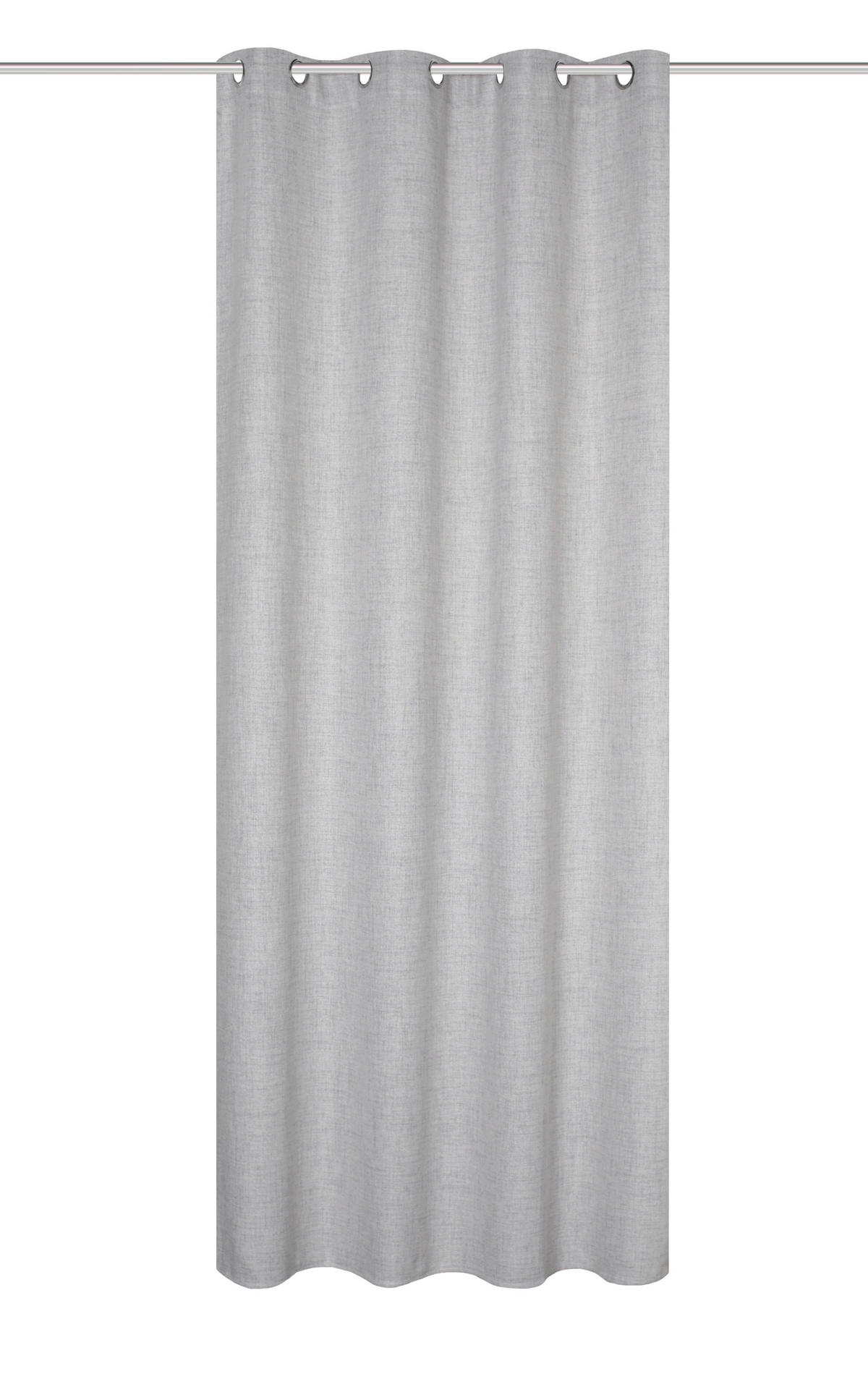 ÖSENVORHANG blickdicht  - Grau, Basics, Textil (140/225cm)