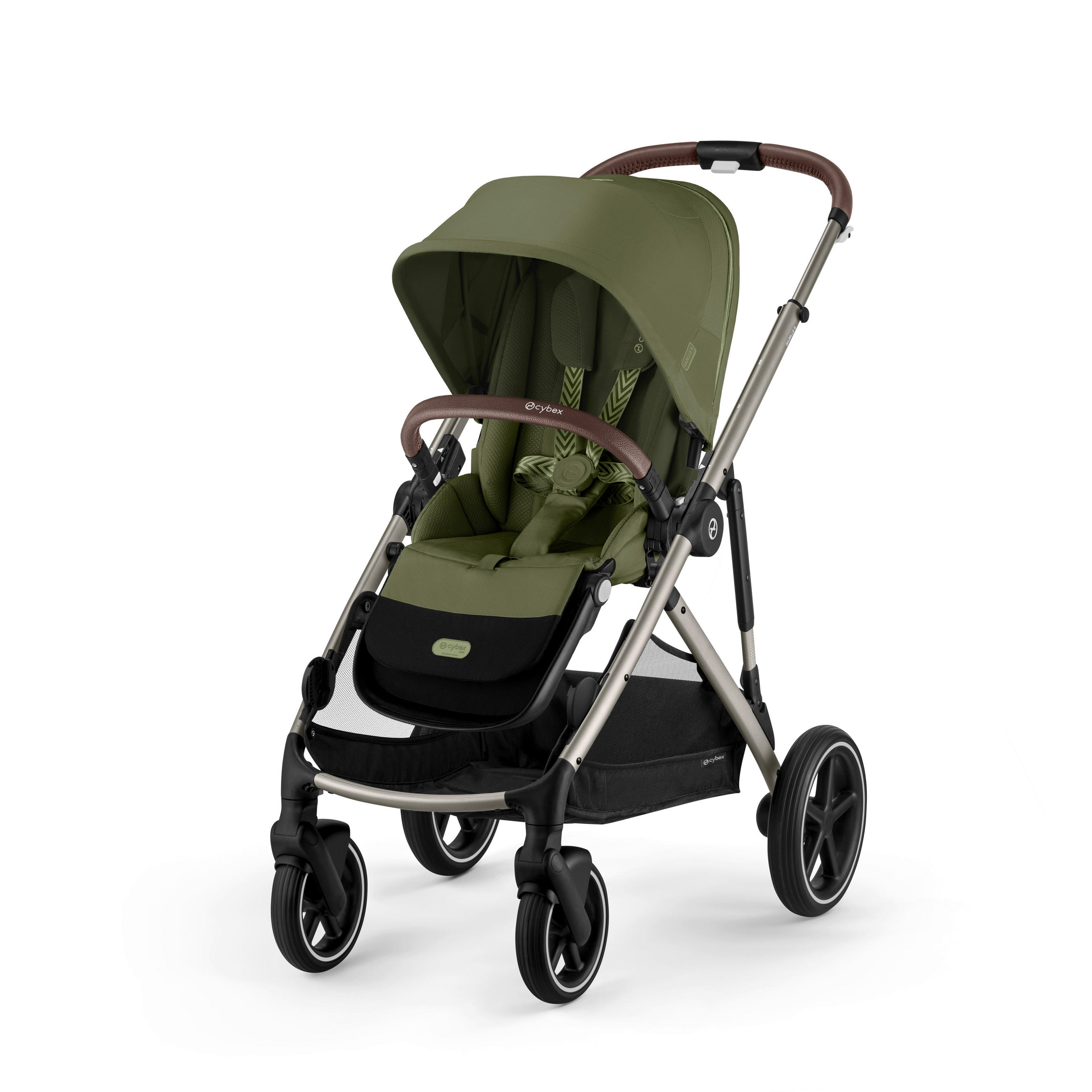 KINDERWAGEN  Gazelle S  Moss Green  - Taupe/Waldgrün, Basics, Textil/Metall (106/65/110cm) - cybex GOLD