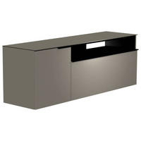 LOWBOARD  in 160/56/45 cm  - Schwarz/Grau, Design, Glas/Holzwerkstoff (160/56/45cm) - Moderano