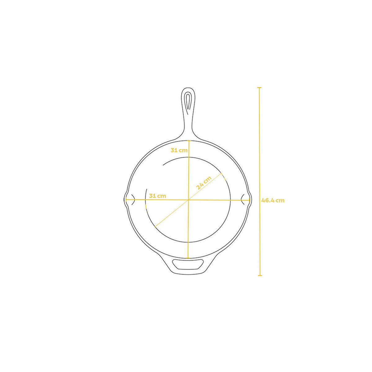 BRATPFANNE BLACK  - Schwarz, Basics, Metall (30/5cm)