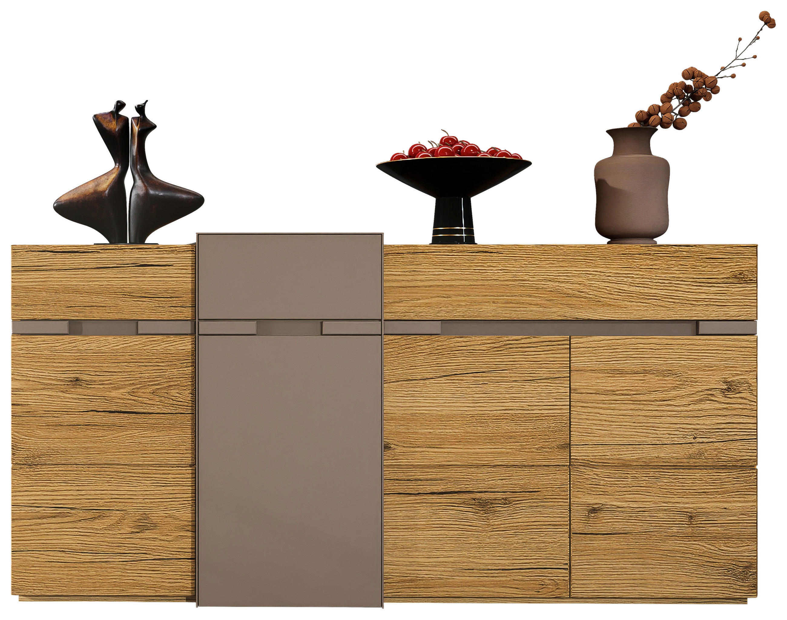 SIDEBOARD Taupe, Wildeiche  180/91/47 cm  - Taupe/Wildeiche, Design, Holz/Holzwerkstoff (180/91/47cm) - Novel
