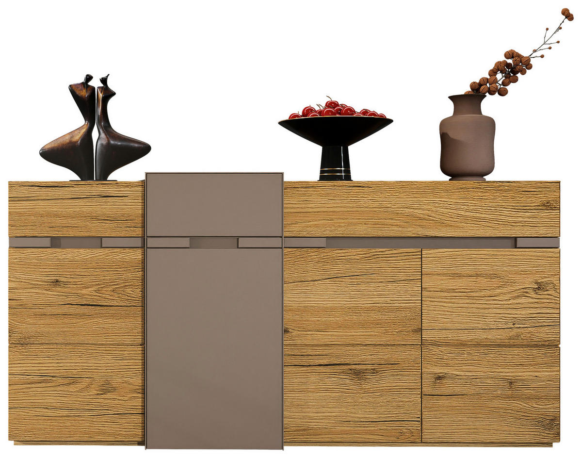 SIDEBOARD Taupe, Wildeiche  180/91/47 cm  - Taupe/Wildeiche, Design, Holz/Holzwerkstoff (180/91/47cm) - Novel