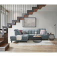 ECKSOFA  in Webstoff Hellblau  216/302 cm  - Schwarz/Hellblau, Design, Holz/Textil (216/302cm) - Xora