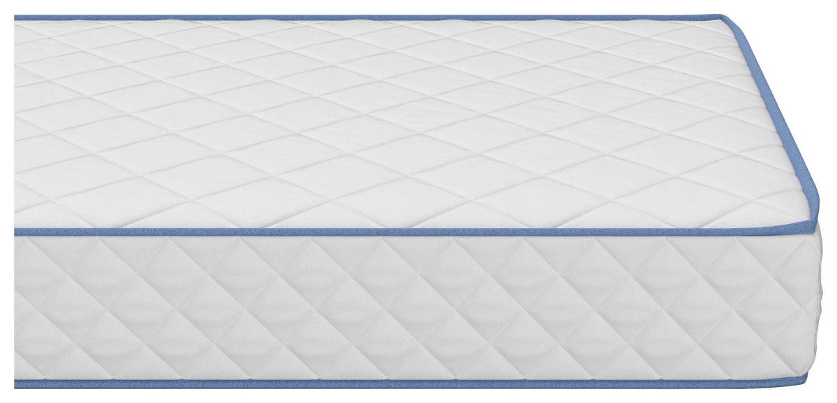 TASCHENFEDERKERNMATRATZE 80/200 cm, Höhe ca.: 18 cm, H2 = mittel, 7-Zonen - Weiß, Basics, Textil (80/200cm) - Chameo