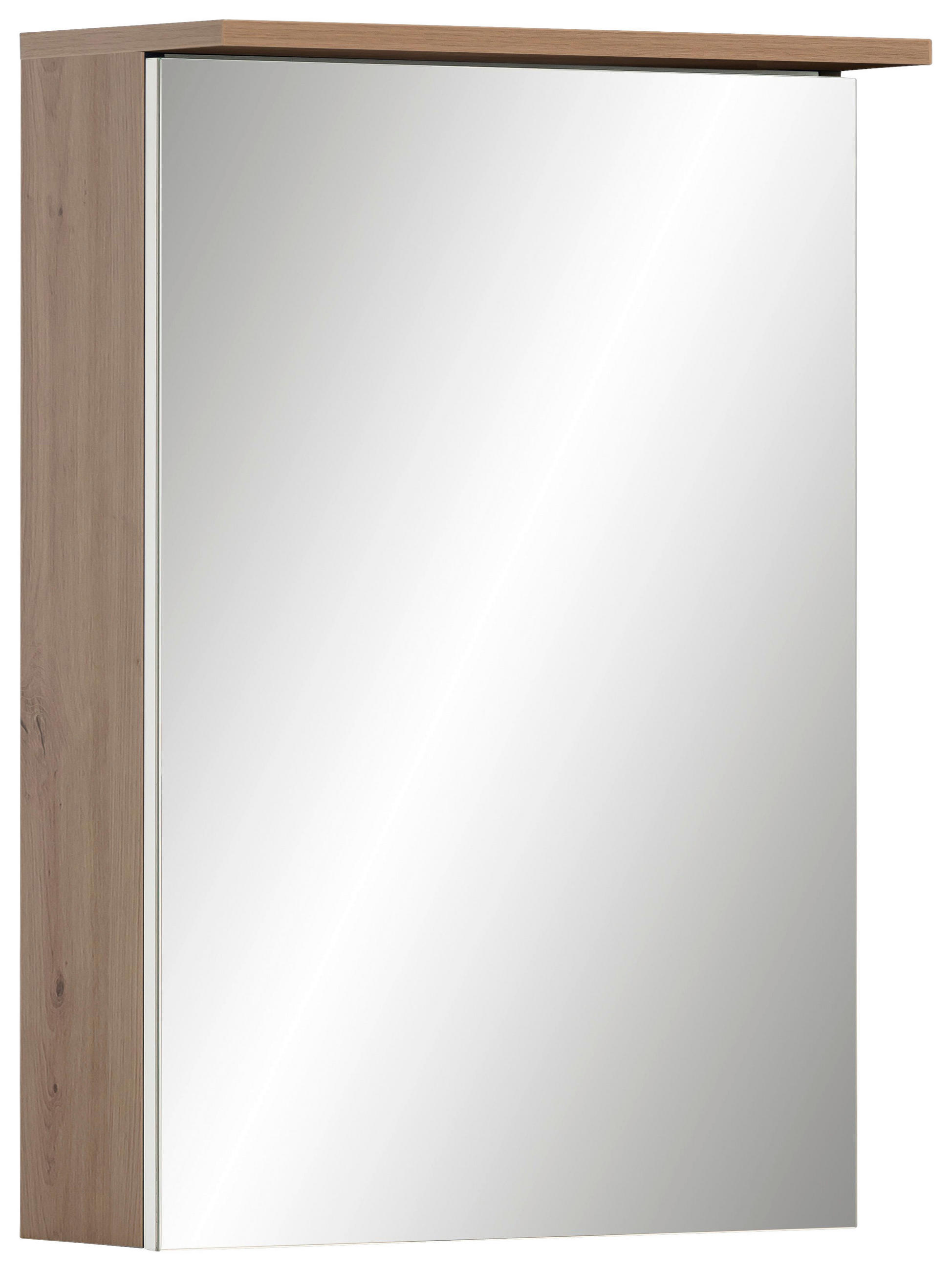 DULAP CU OGLINDĂ 50,4/72,3/15,9 cm  - stejar Artisan, Basics, sticlă/material pe bază de lemn (50,4/72,3/15,9cm) - Stylife
