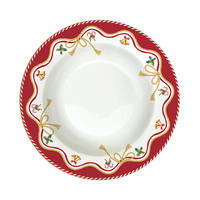 TÁNYÉR  - piros/fehér, Basics, kerámia (21,5cm) - Easy Life