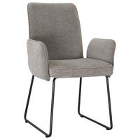 ARMLEHNSTUHL  Stoffauswahl Webstoff  - Schwarz/Grau, Design, Textil/Metall (60/92/66cm) - Stylife