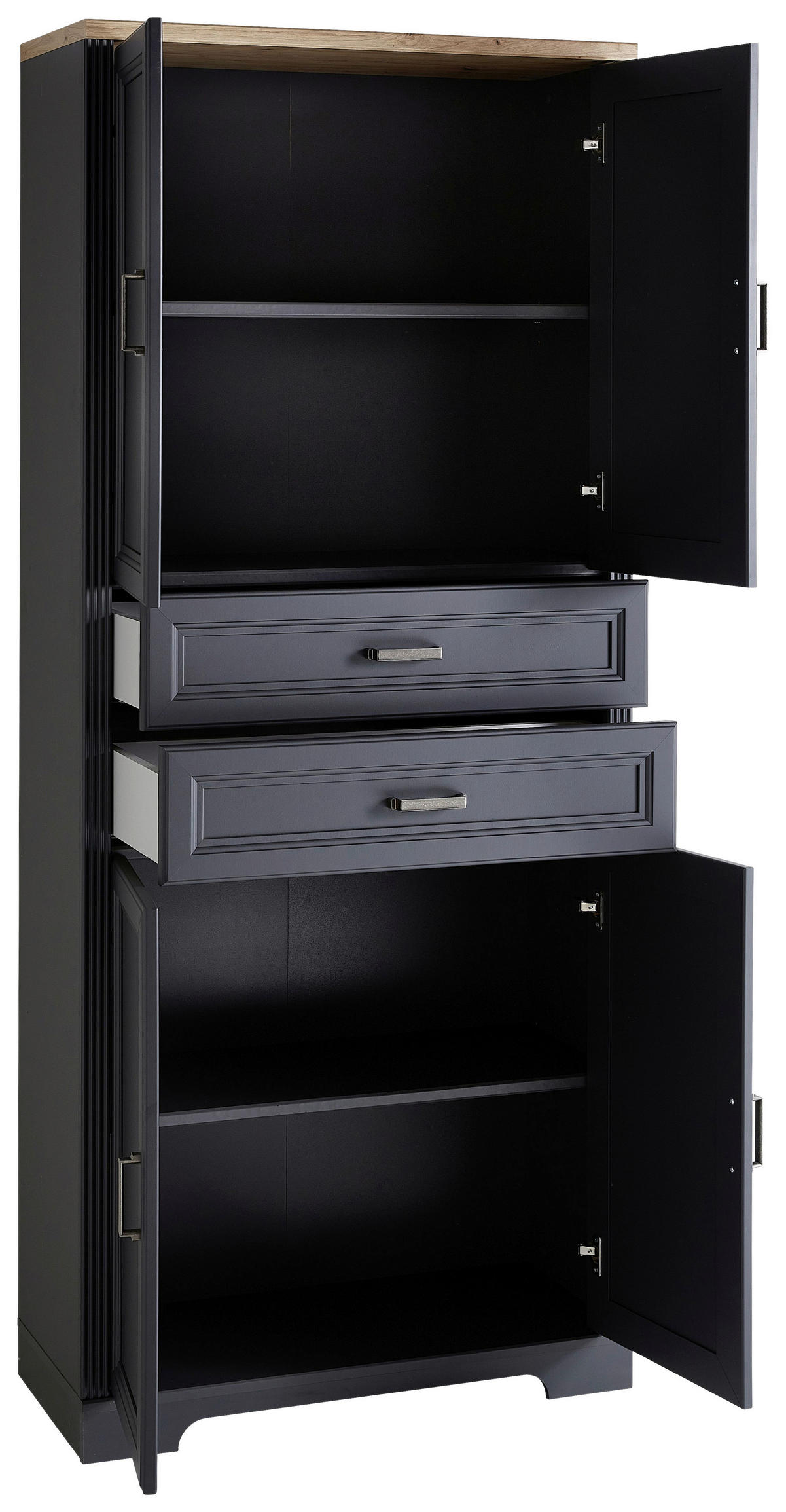 AKTENSCHRANK Graphitfarben, Eiche Artisan  - Graphitfarben/Eiche Artisan, KONVENTIONELL, Holzwerkstoff (86/204/38cm) - Carryhome
