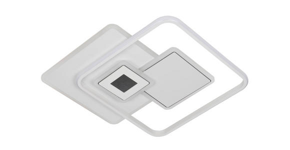 LED-DECKENLEUCHTE 50,3/50,3/6 cm - Weiß, Trend, Kunststoff/Metall (50,3/50,3/6cm) - Novel