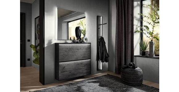 GARDEROBE 3-teilig in 133/195/20 cm - Anthrazit, Design, Glas/Holz (133/195/20cm) - Johann Jakob