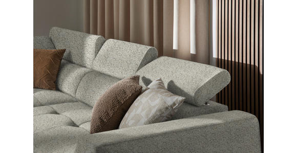 ECKSOFA in Struktur Creme 205/284 cm - Creme/Schwarz, Design, Kunststoff/Textil (205/284cm) - Xora