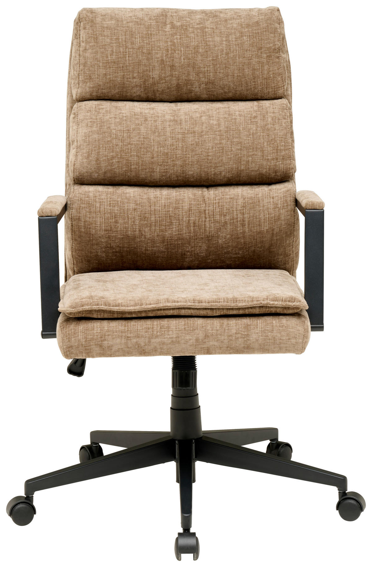 CHEFSESSEL Webstoff Braun  - Schwarz/Braun, Modern, Kunststoff/Textil (58/110-120/62cm) - MID.YOU