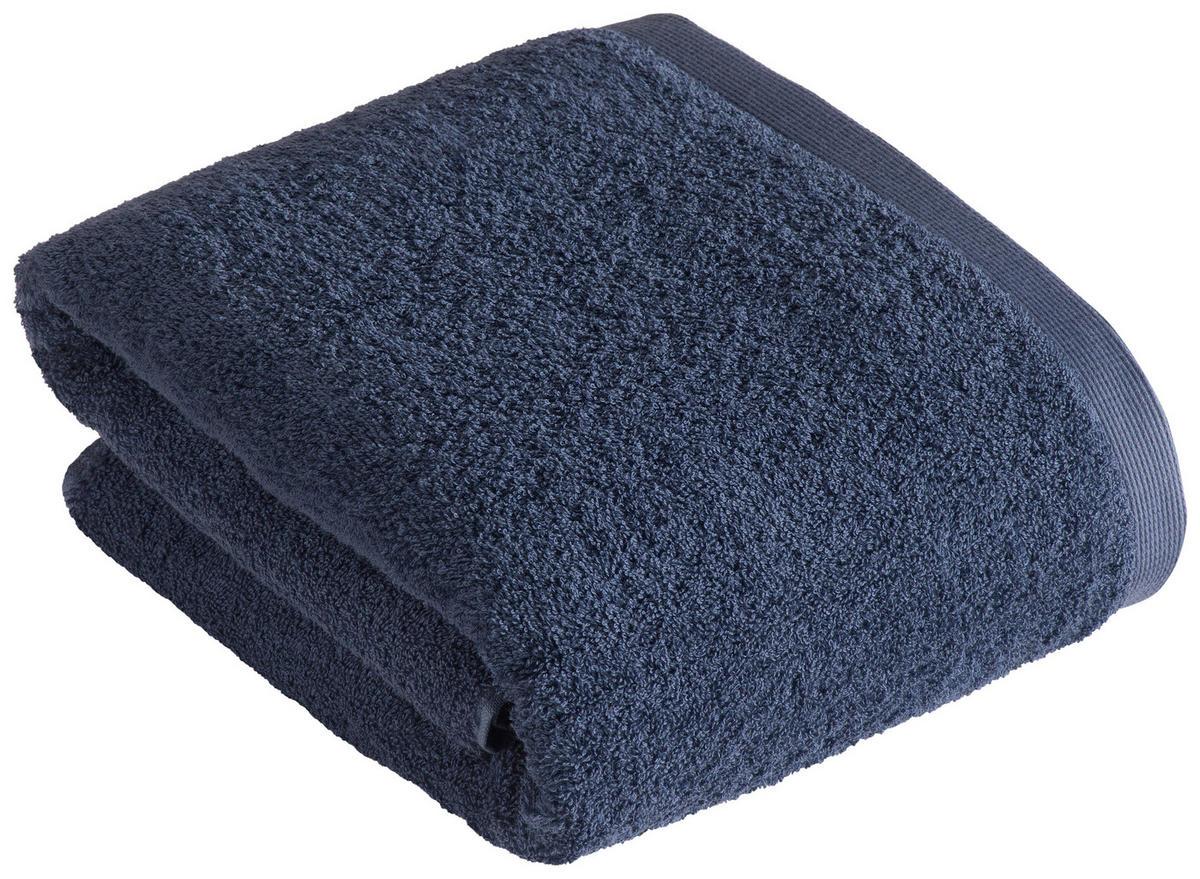 BADETUCH High Line Blau 100/150 cm  - Blau, Basics, Textil (100/150cm) - Vossen