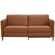 3-SITZER-SOFA in Leder Cognac  - Cognac/Schwarz, Design, Leder/Metall (190/84/99cm) - Dieter Knoll