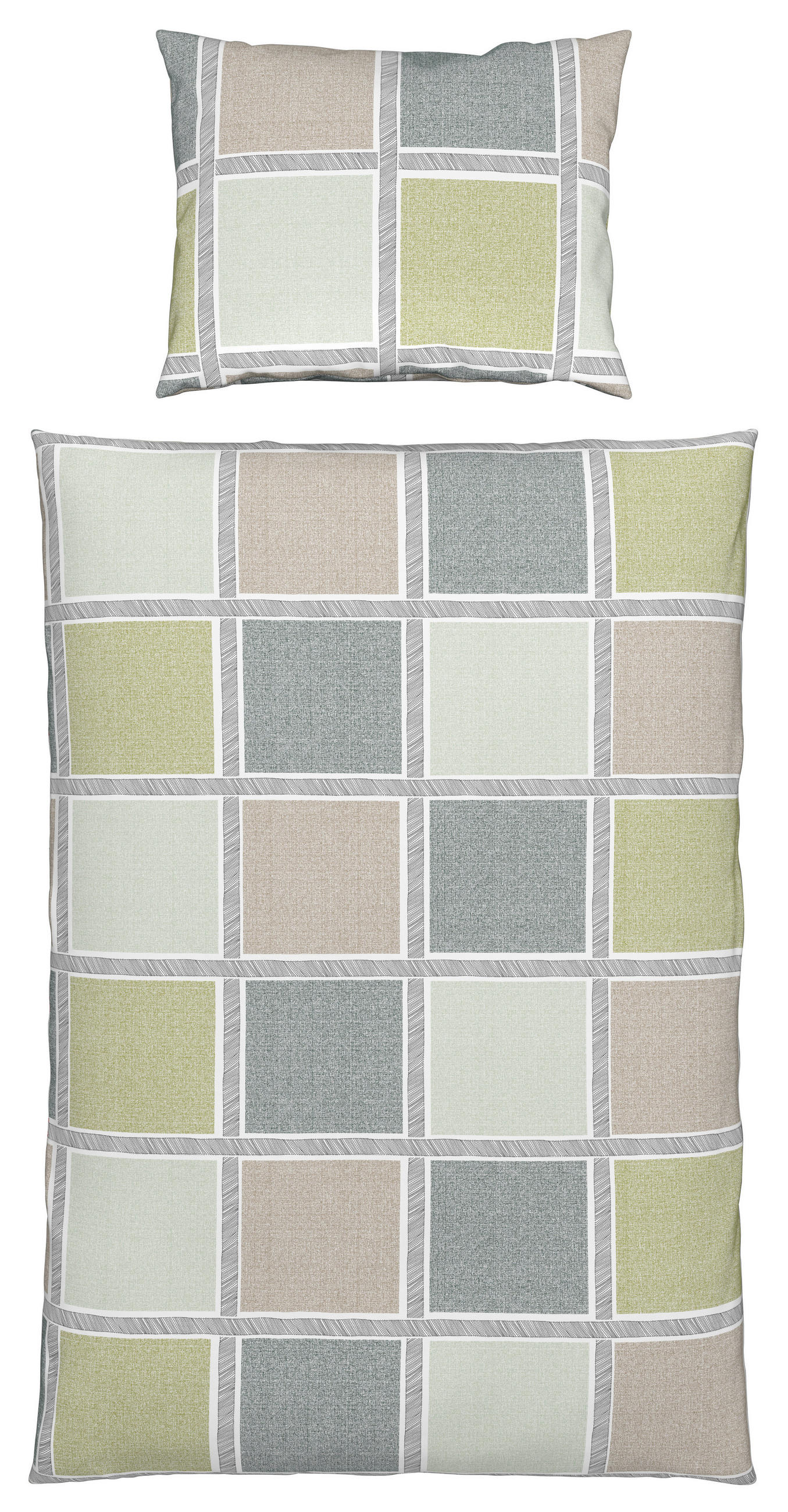 Bettwäsche 140x200 cm Kamina Renforce, Grün