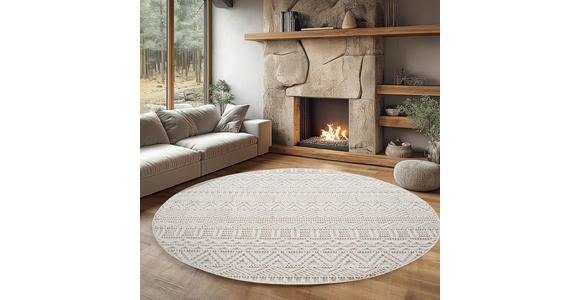 FLACHWEBETEPPICH 80 cm HELIX Creme  - Creme, Basics, Kunststoff/Textil (80cm) - Novel