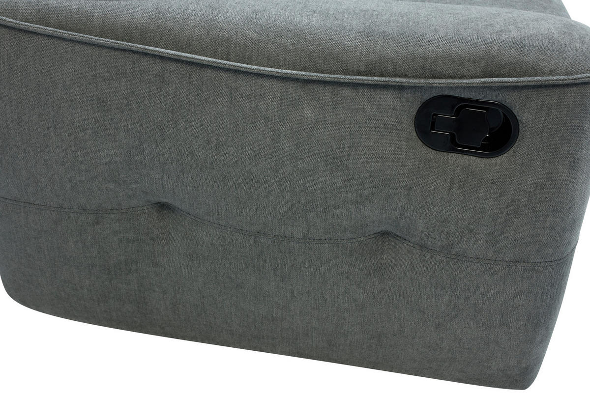 SCAUN DE RELAXARE in metal, textil gri  - negru/gri, Konventionell, metal/textil (100/99/96cm) - Celina Home