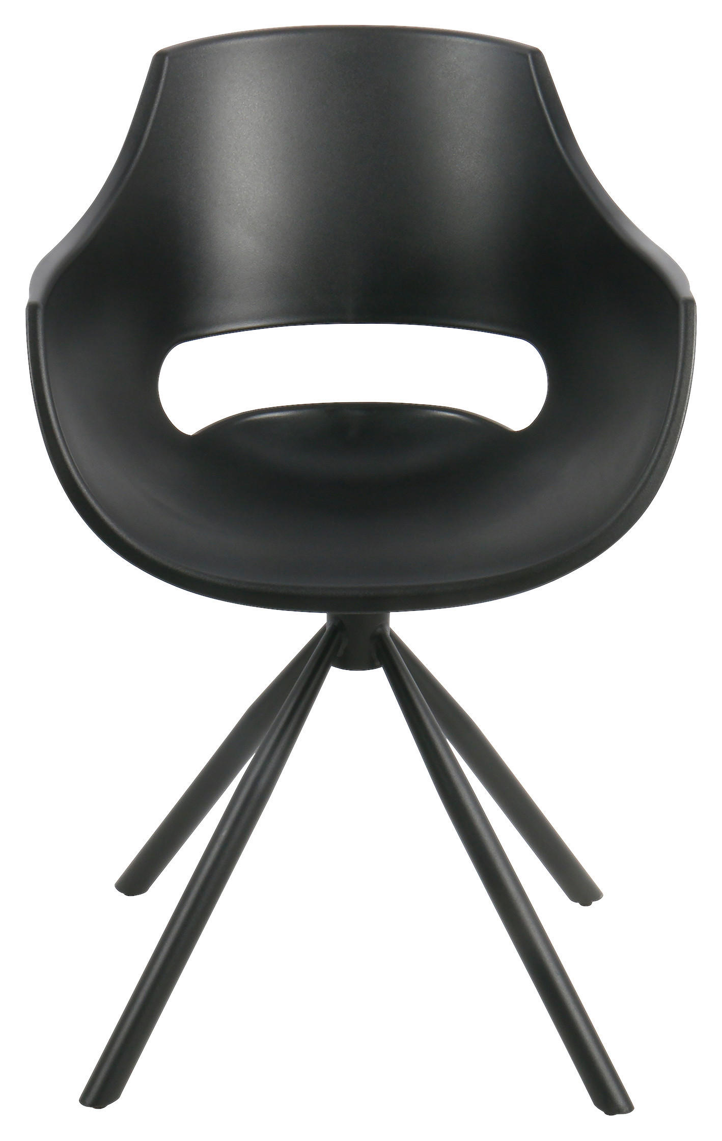 ARMLEHNSTUHL  in Eisen matt  - Schwarz, MODERN, Kunststoff/Metall (58/88/58cm) - MID.YOU