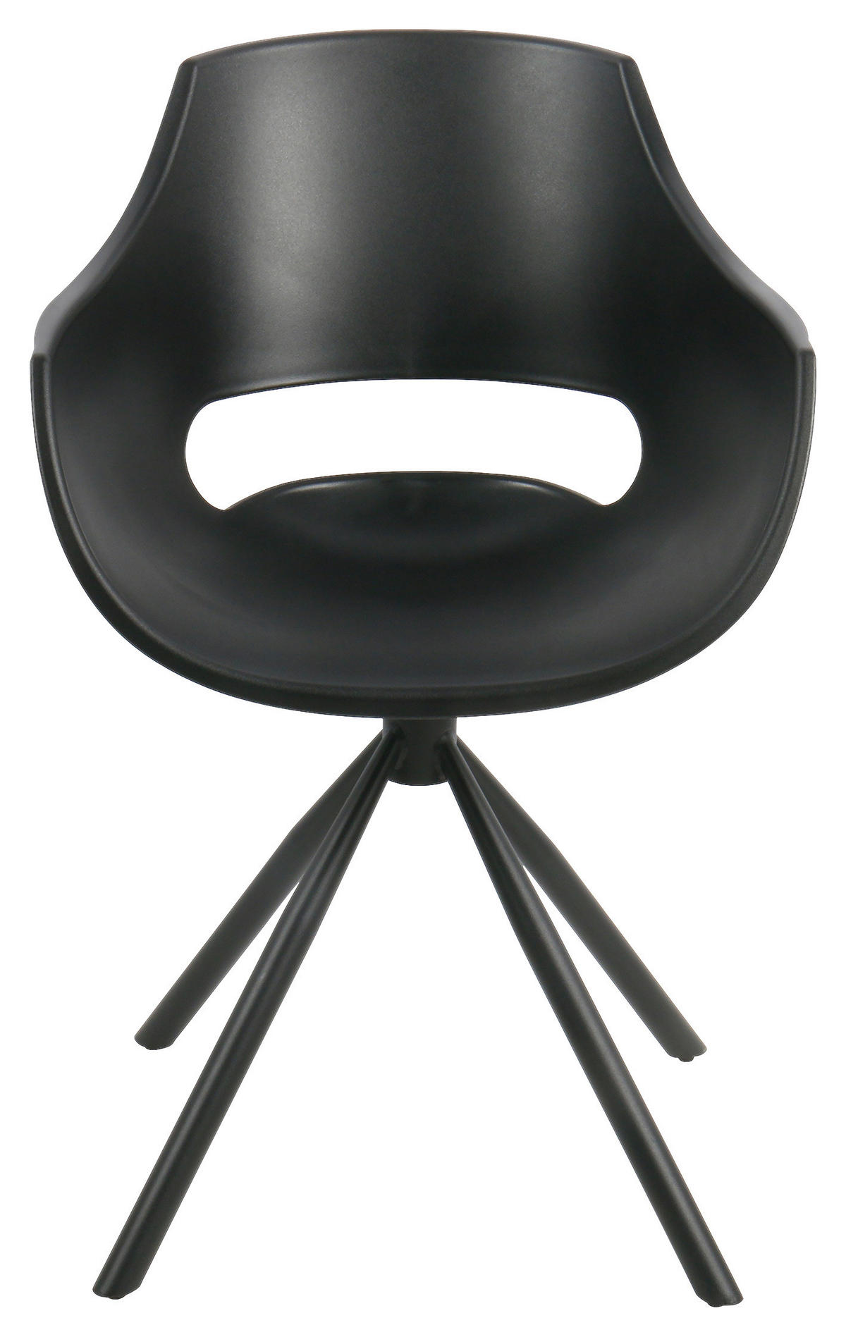 ARMLEHNSTUHL  in Eisen matt  - Schwarz, MODERN, Kunststoff/Metall (58/88/58cm) - MID.YOU