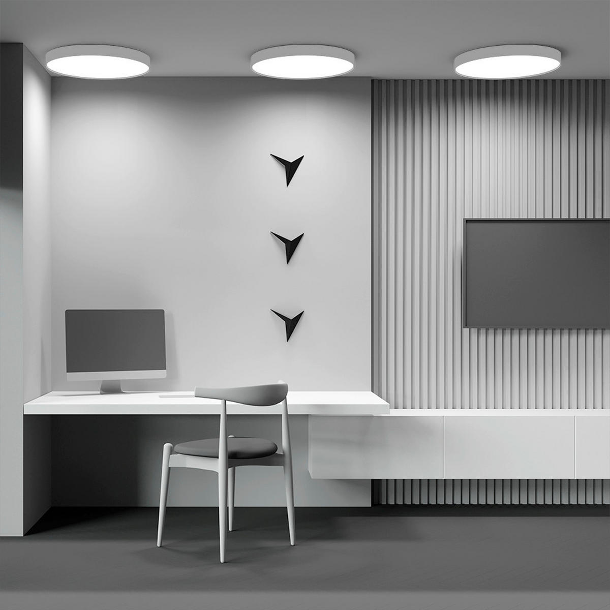 DECKENLEUCHTE Ceiling 60/6 cm  - Weiß, Design, Metall (60/6cm) - MAYTONI