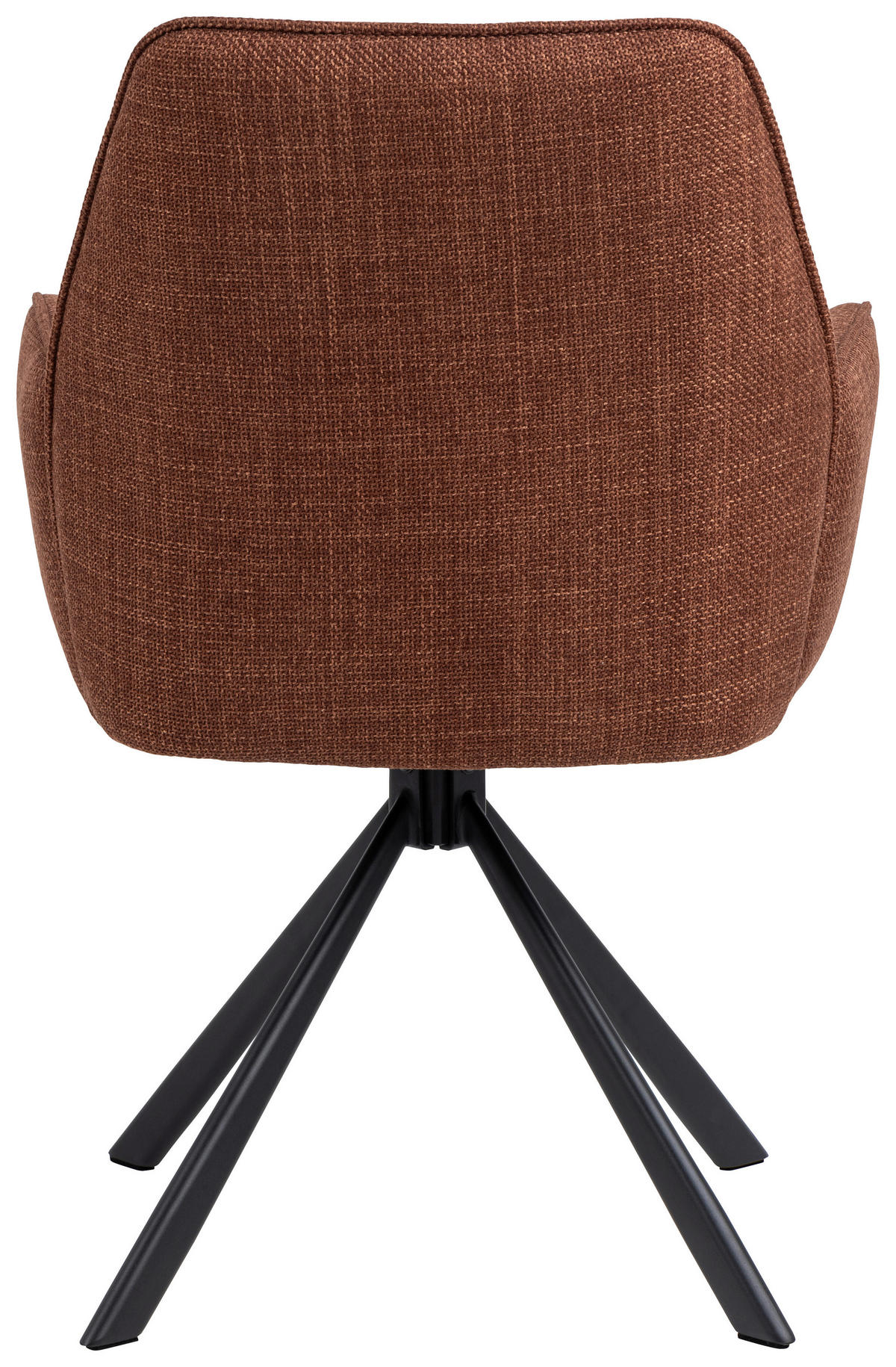 ARMLEHNSTUHL  in Webstoff  - Terracotta/Schwarz, Trend, Textil/Metall (61/88,5/63cm) - MID.YOU