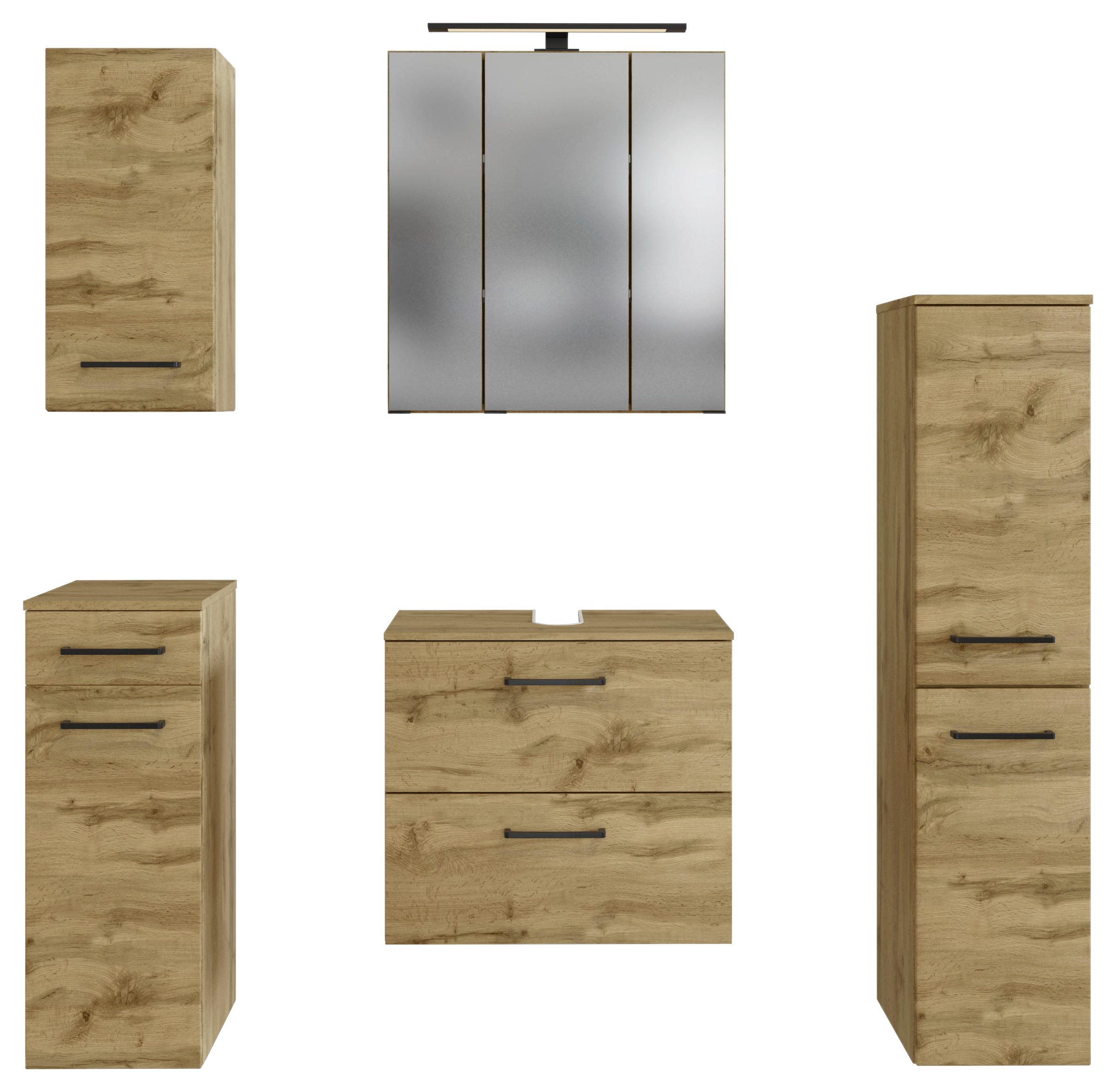 BADEZIMMER Eichefarben - Eichefarben, MODERN, Holzwerkstoff (120cm) - MID.YOU