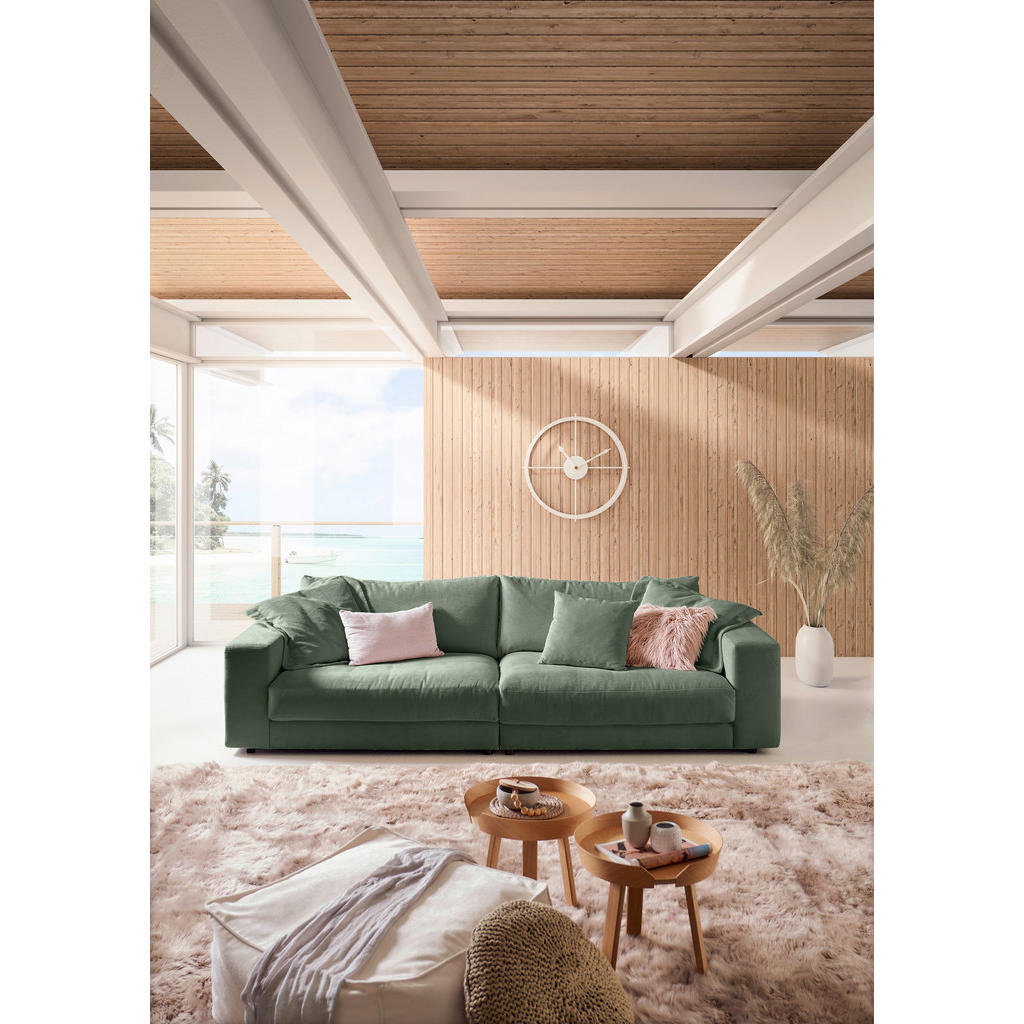 Thumbnail - Pure Home Lifestyle Megasofa, Olivgrün, Textil, 4-Sitzer, 290x86x127 cm, Blauer Engel, Goldenes M, Oeko-Tex® Standard 10...