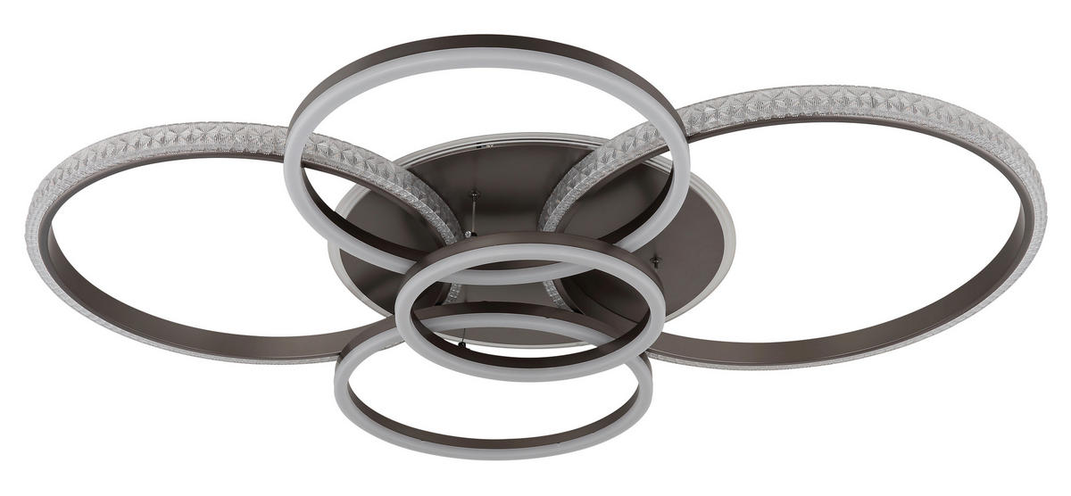 LED-DECKENLEUCHTE    110/88/11,5 cm  - Klar/Anthrazit, Design, Kunststoff/Metall (110/88/11,5cm) - Globo