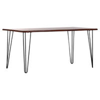 ESSTISCH      - Schwarz/Braun, KONVENTIONELL, Holz/Metall (160/90/76cm) - Milino