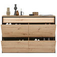 GARDEROBE 4-teilig  in 180/190/24,3 cm  - Schwarz/Eiche Artisan, KONVENTIONELL, Glas/Holzwerkstoff (180/190/24,3cm) - Voleo