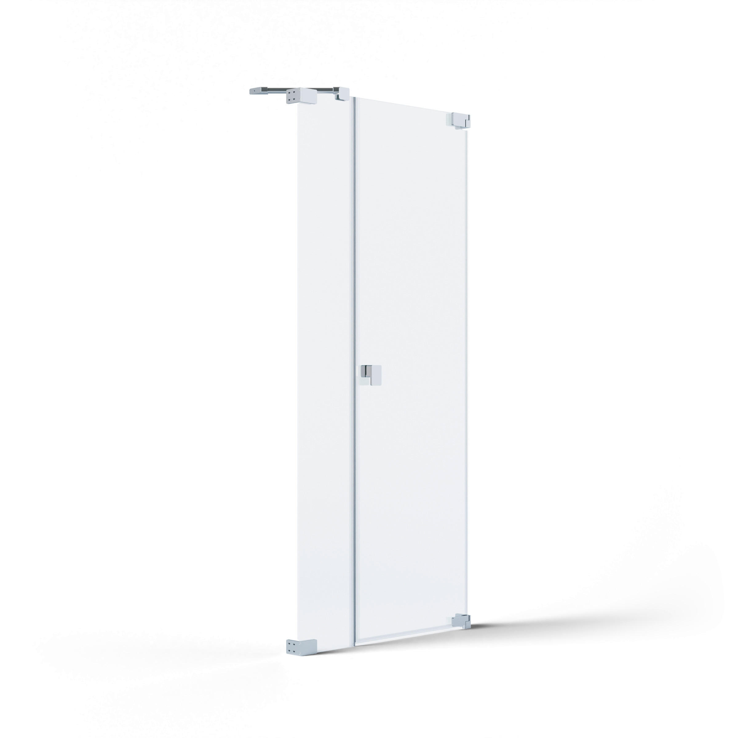 DUSCHTÜR Silberfarben  80/200 cm  - Silberfarben, MODERN, Glas/Metall (80/200cm) - Schöner Wohnen