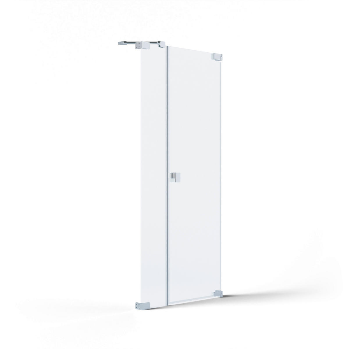DUSCHTÜR Silberfarben  80/200 cm  - Silberfarben, MODERN, Glas/Metall (80/200cm) - Schöner Wohnen