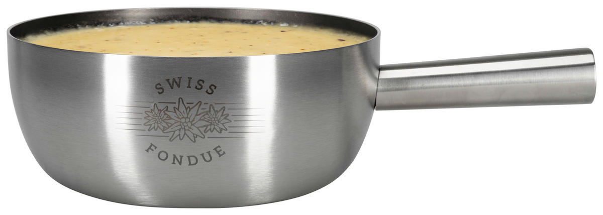 FONDUEPFANNE Titan  - Silberfarben, Basics, Metall (22/22/8.8cm) - Nouvel