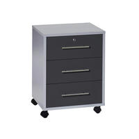 ROLLCONTAINER 44/58/40 cm  - Anthrazit/Silberfarben, LIFESTYLE, Holzwerkstoff/Metall (44/58/40cm) - MID.YOU