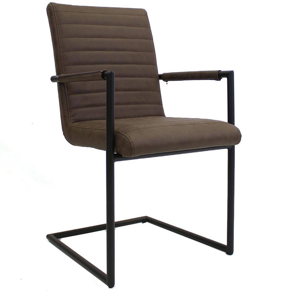 ARMLEHNSTUHL-SET 2 Stück  in Lederlook  - Taupe/Hellbraun, LIFESTYLE, Kunststoff/Textil (54/97/57cm) - MID.YOU