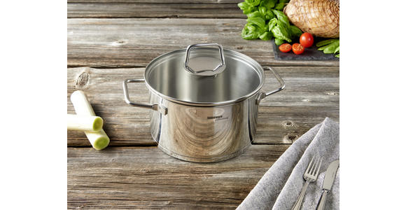 FLEISCHTOPF Perfect Cooking 2,9 L  - Klar/Edelstahlfarben, Basics, Glas/Metall (20/11,5cm) - Homeware Profession.