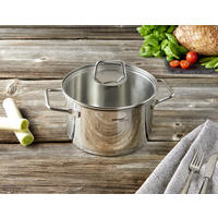 HÚSOSFŐZŐEDÉNY 3 l  - nemesacélszínű/átlátszó, Basics, Üveg/fém (20/11,5cm) - Homeware Profession.