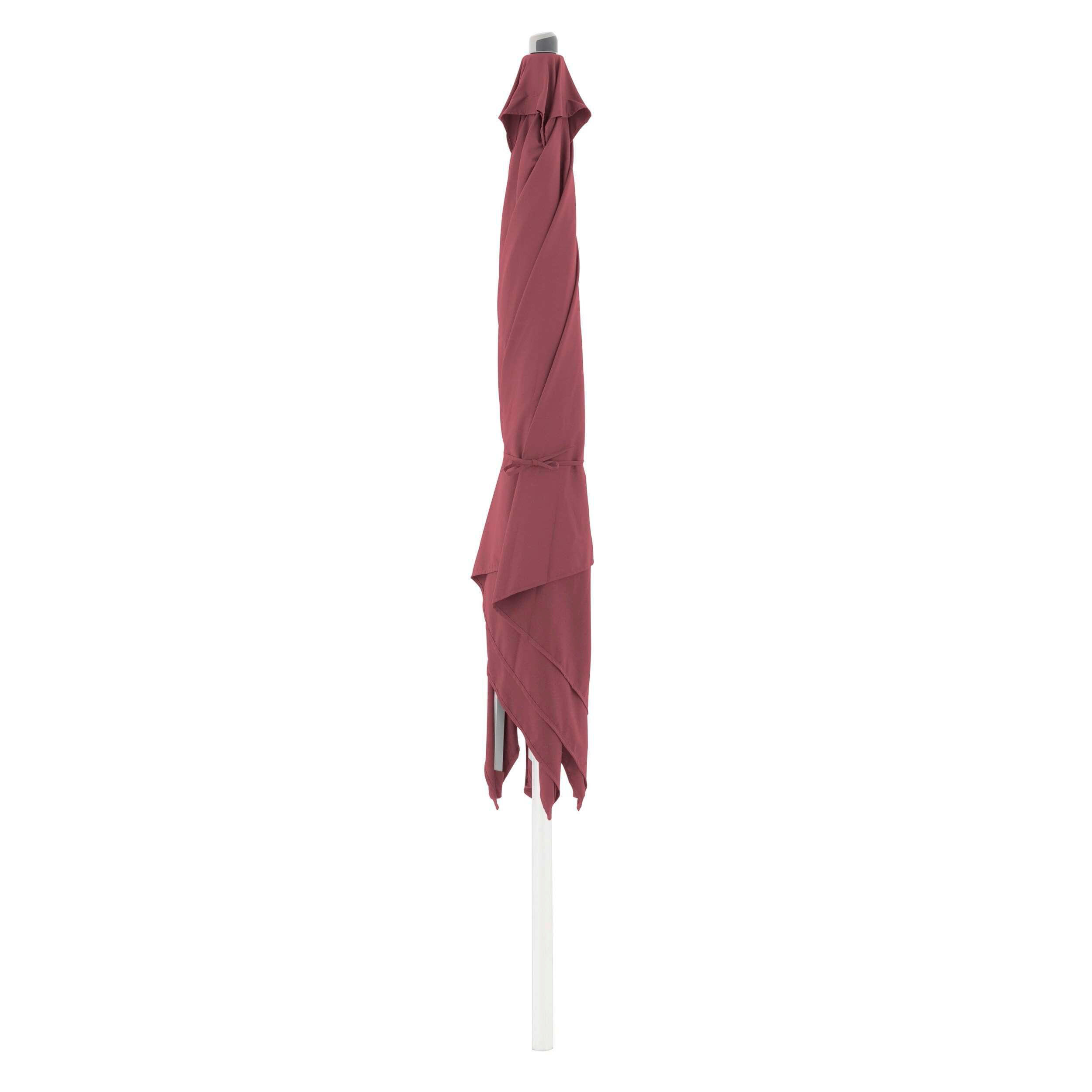 SONNENSCHIRM 240x240 cm Rot  - Silberfarben/Rot, KONVENTIONELL, Textil/Metall (240/240cm) - Doppler