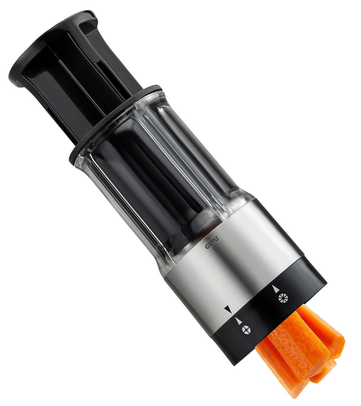 KRÁJAČ NA OVOCIE - čierna/farba ušľachtilej ocele, Konventionell, kov/plast (7cm) - Gefu