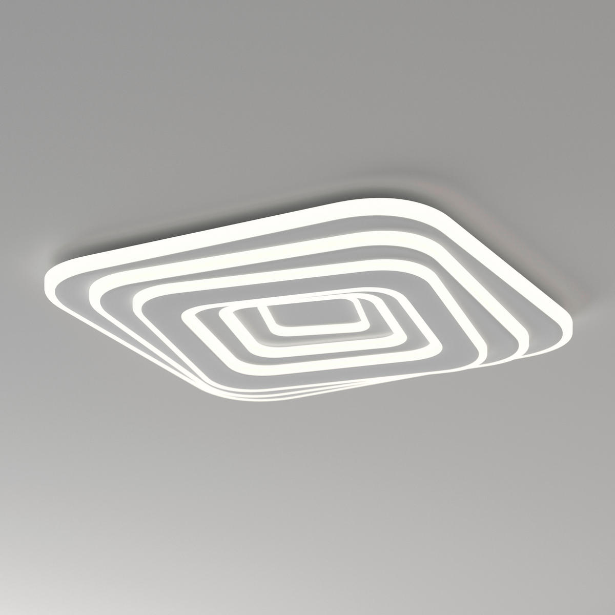 LED-DECKENLEUCHTE 53/53/5,5 cm   - Weiß, Design, Kunststoff/Metall (53/53/5,5cm) - Novel