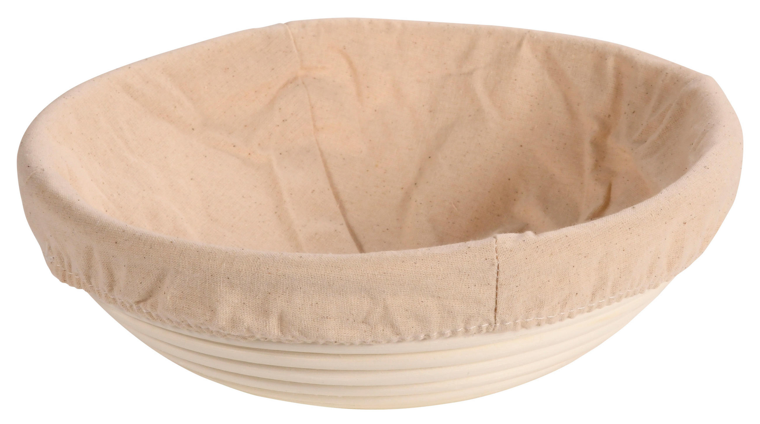 KOŠARA ZA VZHAJANJE TESTA     25,0/25,0/8,0 cm         - krem barve/bež, Basics, tekstil/les (25,0/25,0/8,0cm) - Kesper