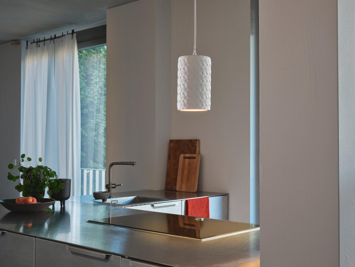 HÄNGELEUCHTE 14/128 cm  - Weiß, Basics, Stein/Metall (14/128cm) - Ledvance