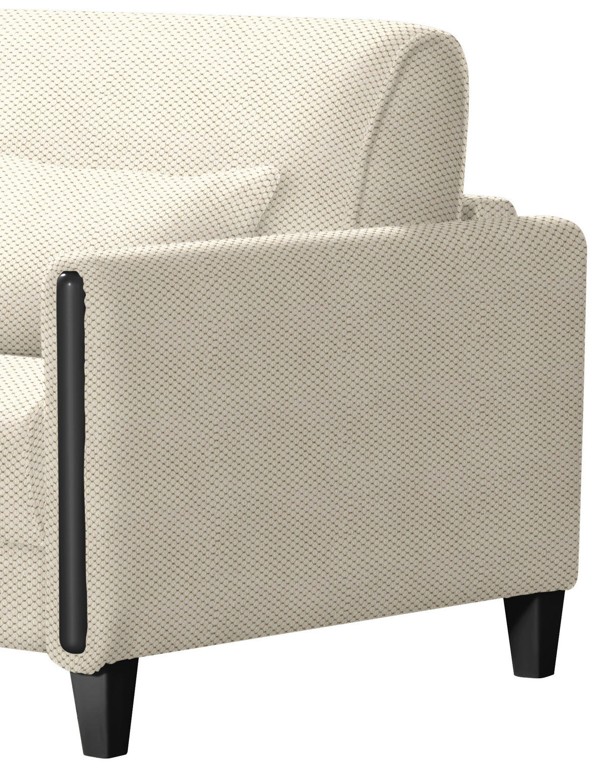 SCHLAFSOFA in Holz, Textil Creme, Schwarz  - Creme/Schwarz, Design, Holz/Textil (174/88/104cm) - Niels Andersson