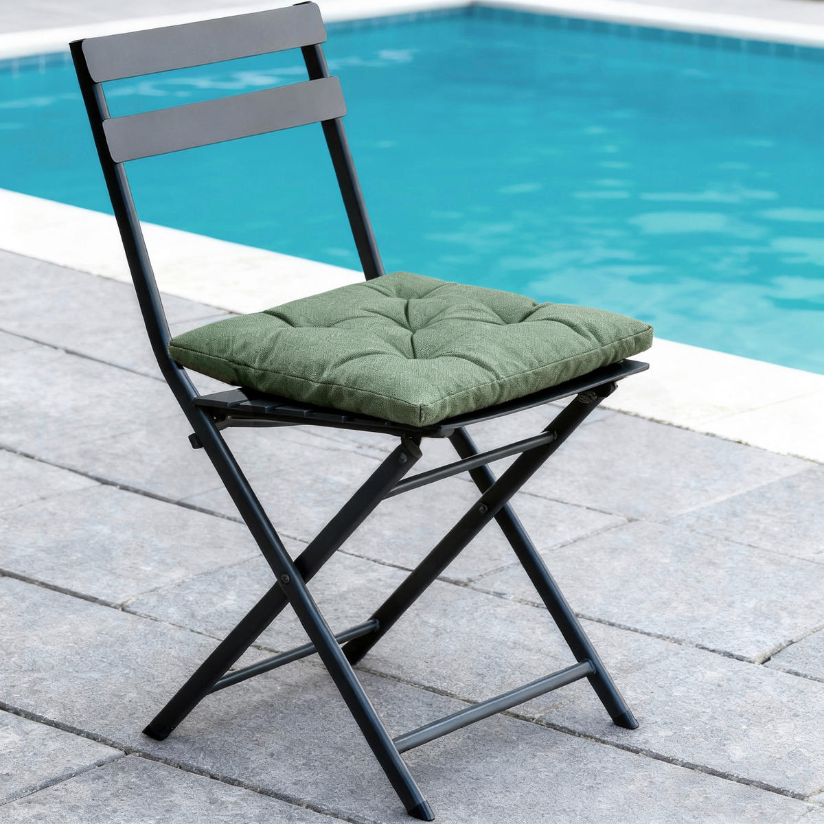 BOXKISSEN  40/40 cm   - Grün, Konventionell, Textil (40/40cm) - Esposa