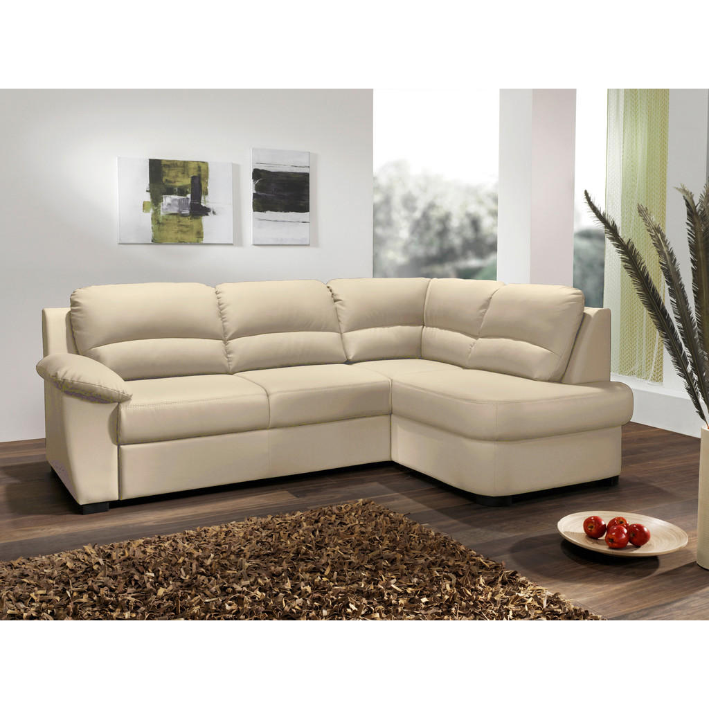 Thumbnail - Mid.you Ecksofa, Beige, Textil, Ottomane rechts, L-Form, 240x45x165 cm, Made in EU, Wohnzimmer, Sofas & Couches, Wohnlan...